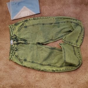 Matcha green denim jeans